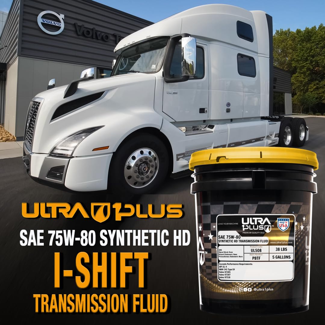 ULTRA 1PLUS SAE 75W-80 Full Synthetic HD Transmission Fluid, API GL-4 (5 Gallon Pail)