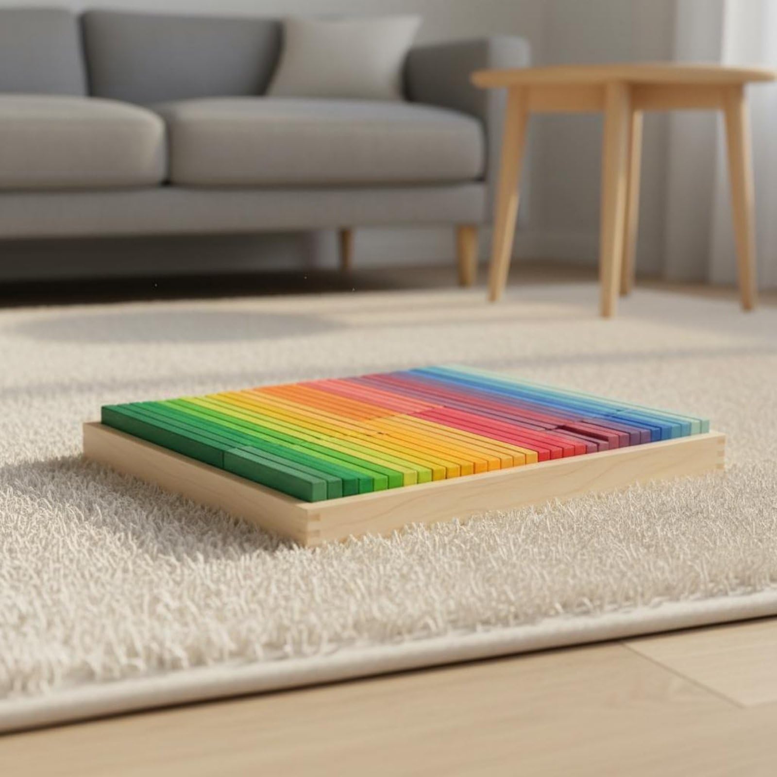 Arco Componibile Blocchi Arcobaleno Pista di Costruzione in Legno Gioco Educativo per Scuola Asilo