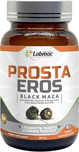 Miniatura 2 de ProstaEros- Suplemento de apoyo para la próstata - 7 ingredientes naturales - Maca negra, palma enana americana, mashua, garra de gato, jengibre,