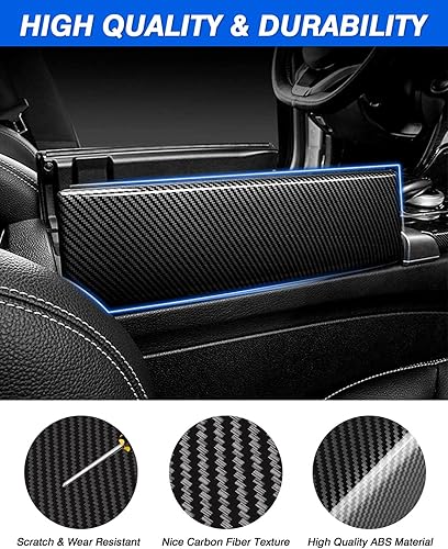 Miniatura 5 de Karltys Funda de consola central para Mercedes Benz C300 2022-2024 2023 2024 GLC 300, protector de fibra de carbono para accesorios Mercedes C300,