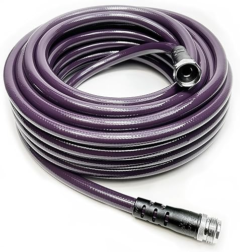 Water Right 500Series manguera de jardín de agua, alto caudal, Conexiones de latón, Berenjena