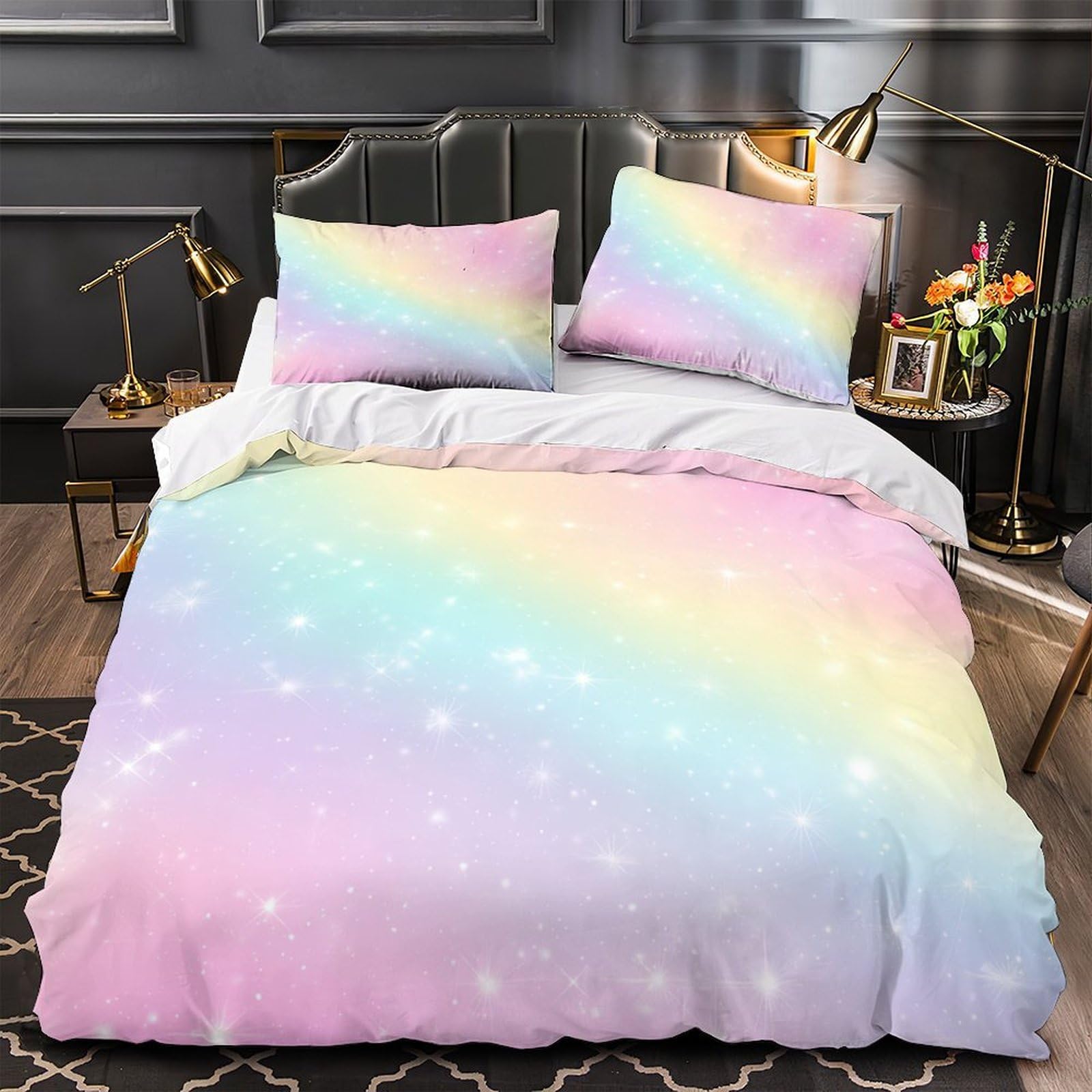 Parure de lit lama 260x220cm hypoallergénique en microfibres ultra douce