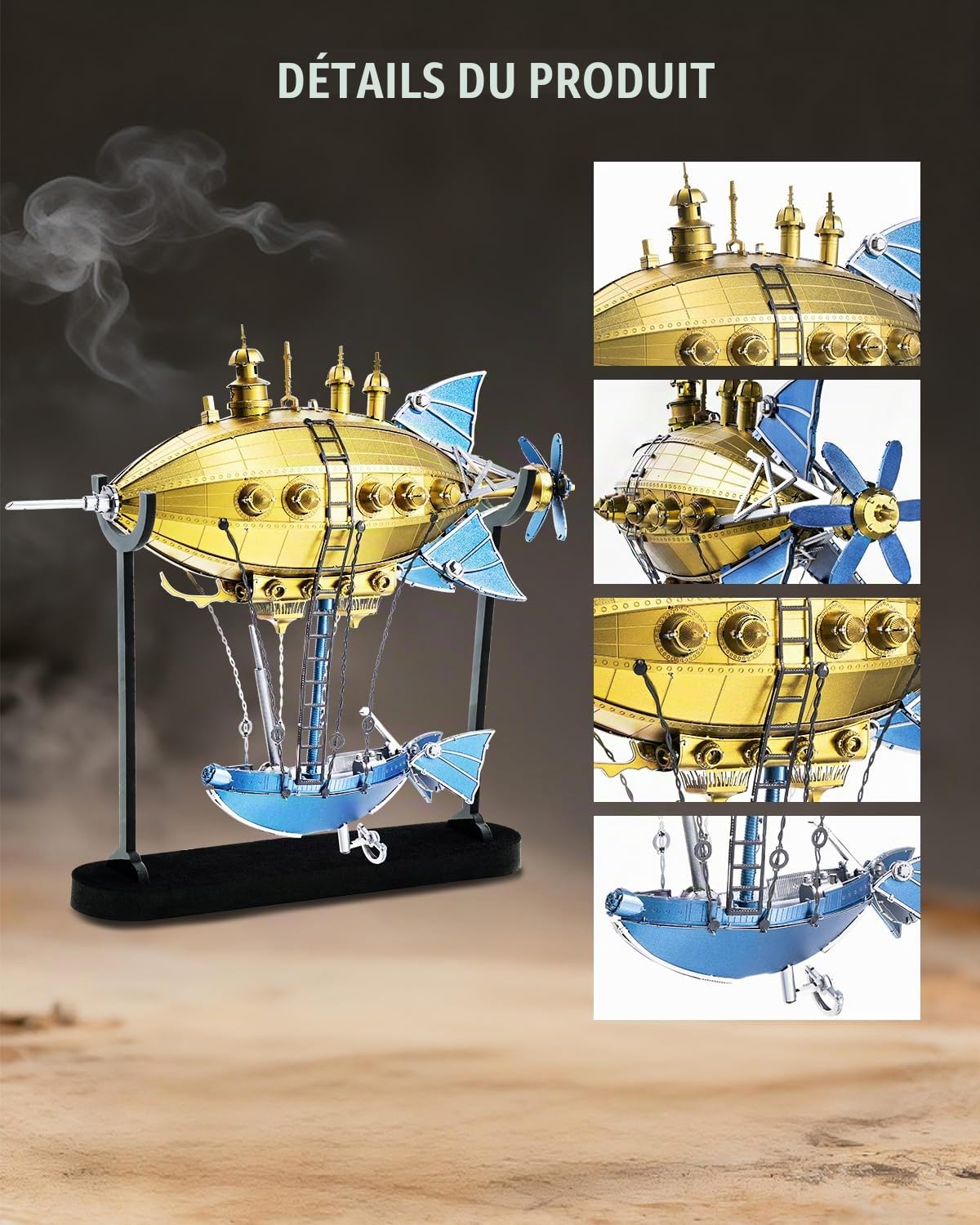 Piececool Puzzle 3D en Métal Victoria Steamship Kit de Construction à Faire Soi-Même, 275 Pièces, Décoration d'Intérieur pour Adultes