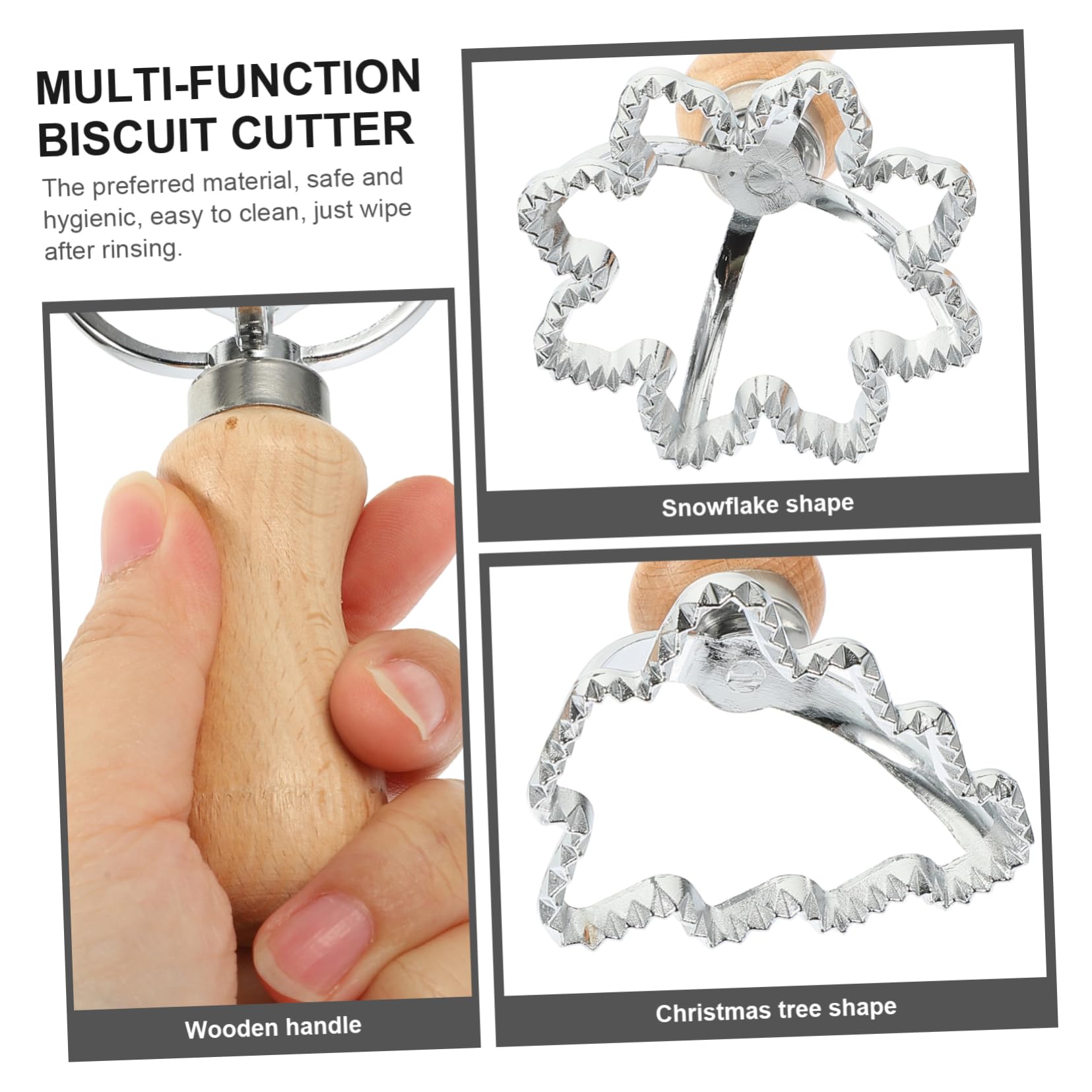 PRETYZOOM 4 Sätze Knödel Haut Prägeform Weihnachten Kreis Maschine Stern Teigschneider Ausstecher Für Knete Küche Ausstecher Raviolischneider Mit Weihnachtsmotiv Rostfreier Stahl 2 Stück * 4