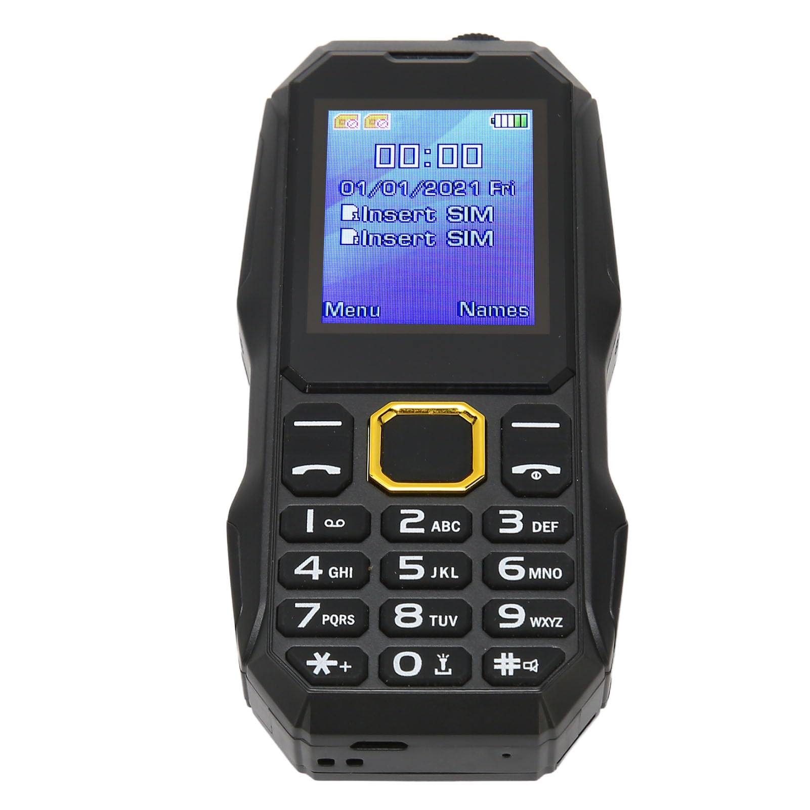 Tosaju 2G Cellulare Senior Valvola Sbloccata con Tasti Grandi, Telefono per Anziani con Alta Volume Stazione di Ricarica Torch Funzione SOS Doppio Schermo (2,8 e 1,77)-Rosso
