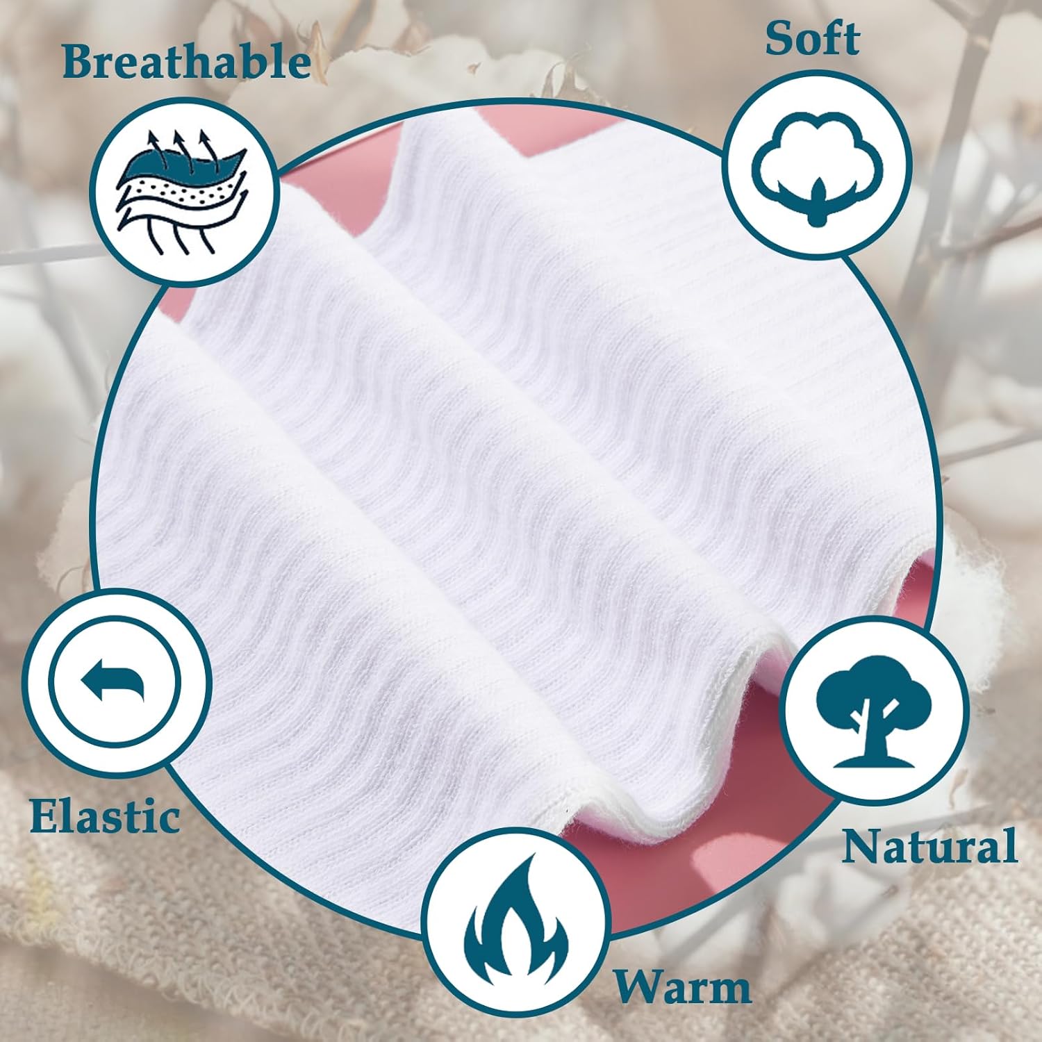 Chaussettes hautes de taille Moon Wood Plus pour les Guadeloupe Ubuy