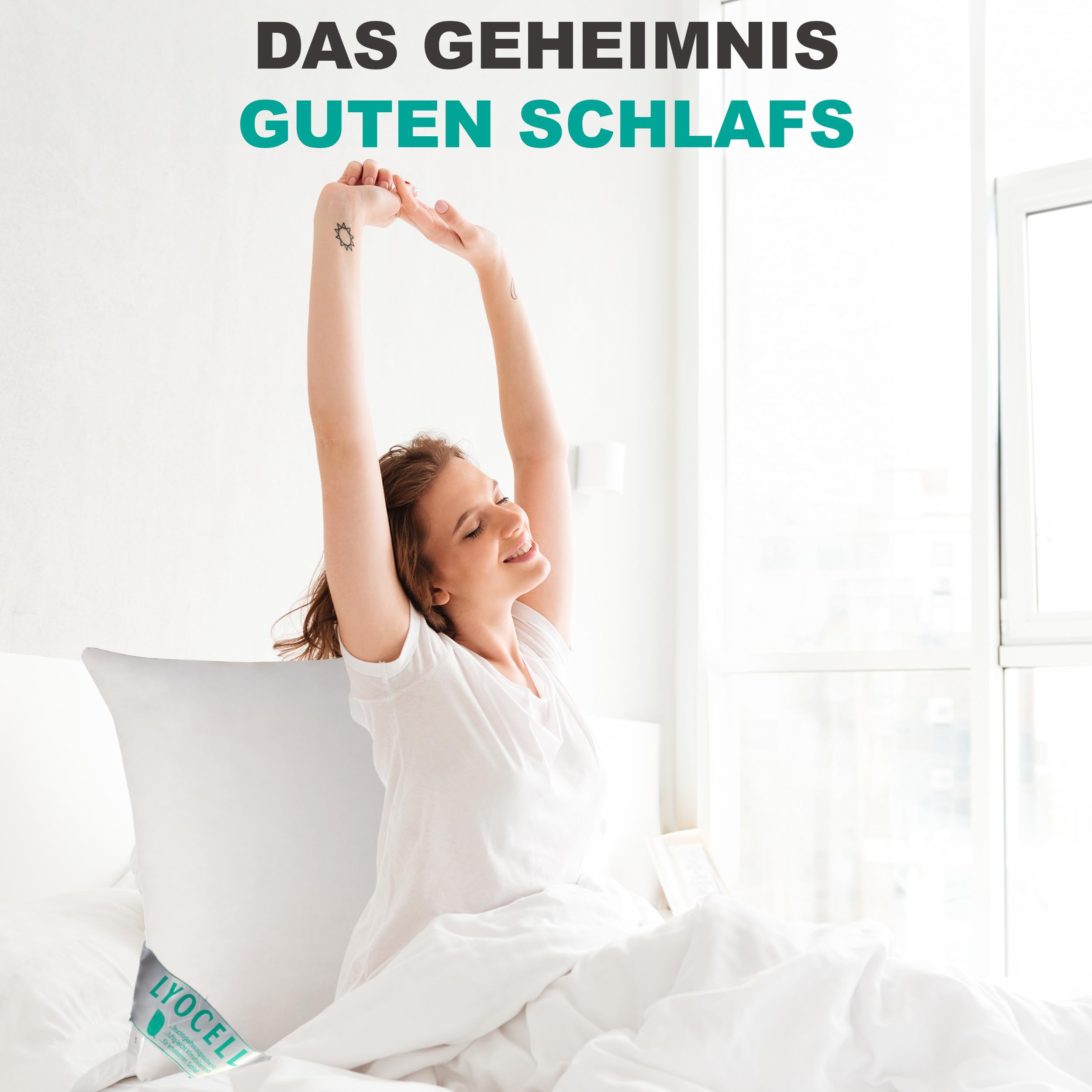 Bach's Betten Welt Neuheit Lyocell Tencel Kissen 'Lyoba' optimale Klimaregulierung mittlere Stützkraft