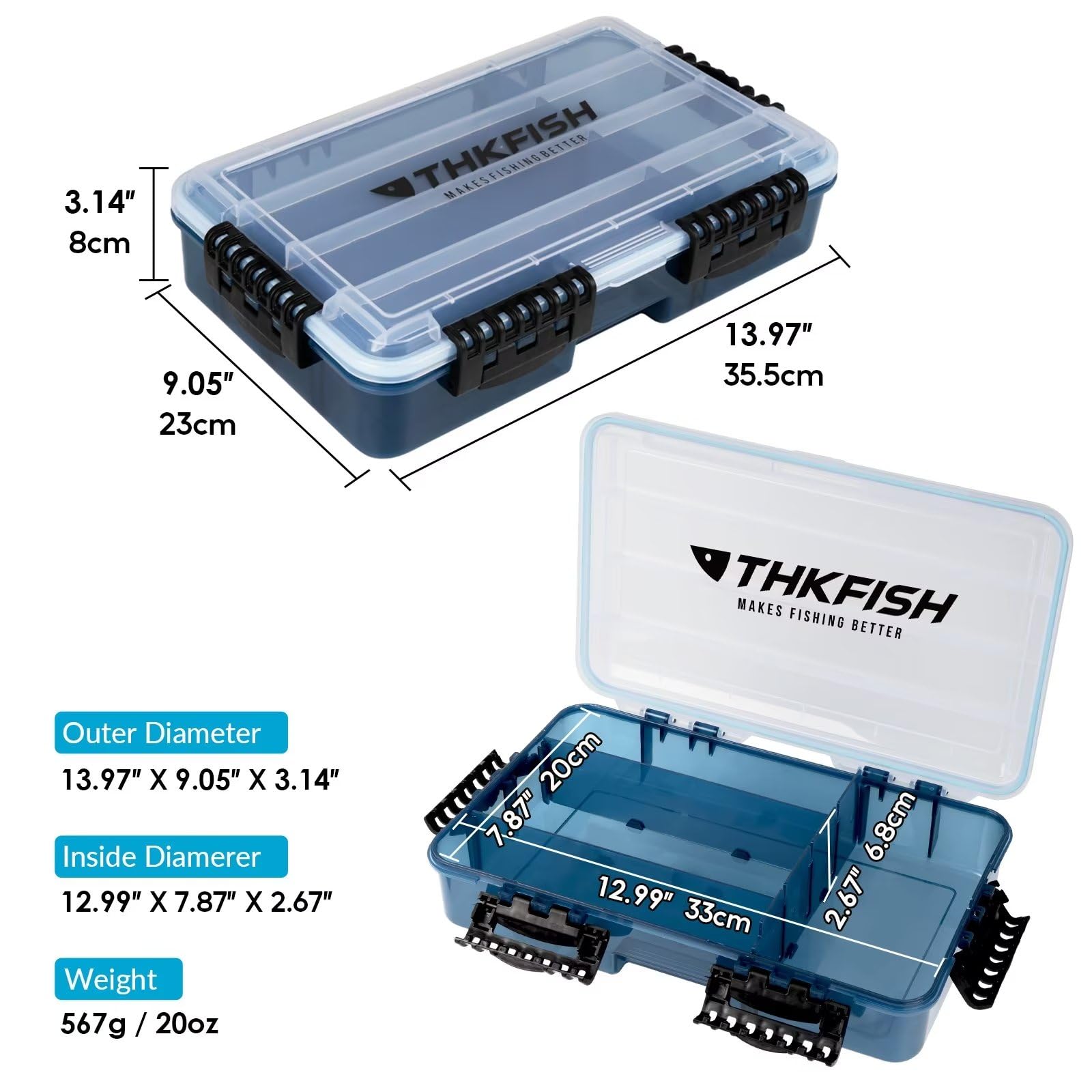 Amazon.co.jp: THKFISH 釣り用タックルボックス 3700 タックルトレイ