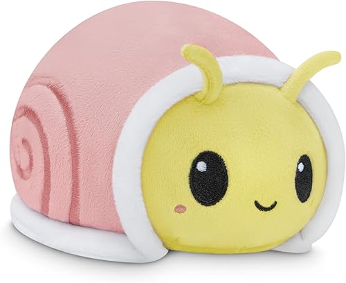 TeeTurtle - El peluche reversible original de caracol - Rosa + Aqua - Bonitos animales de peluche sensoriales que muestran tu estado de ánimo