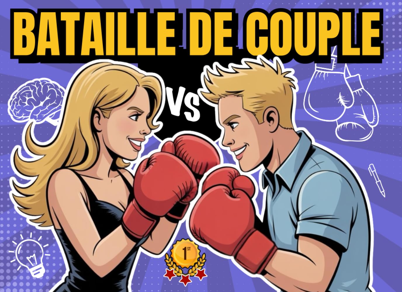 Bataille de couple – Qui sera le vainqueur ?: Défis drôles, quiz et jeux amusants pour s’amuser à deux. Un duel amoureux pour couples, parents et mariés