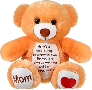 Liliful Sympathy Bears for Boys and Girls Loss of Mom, Memorial Stuffed Animal for Loss of Mom Boys and Girls Sympathy Gift for Grieving Bear Plush Toy for Condolences Memorial Loss of Loved