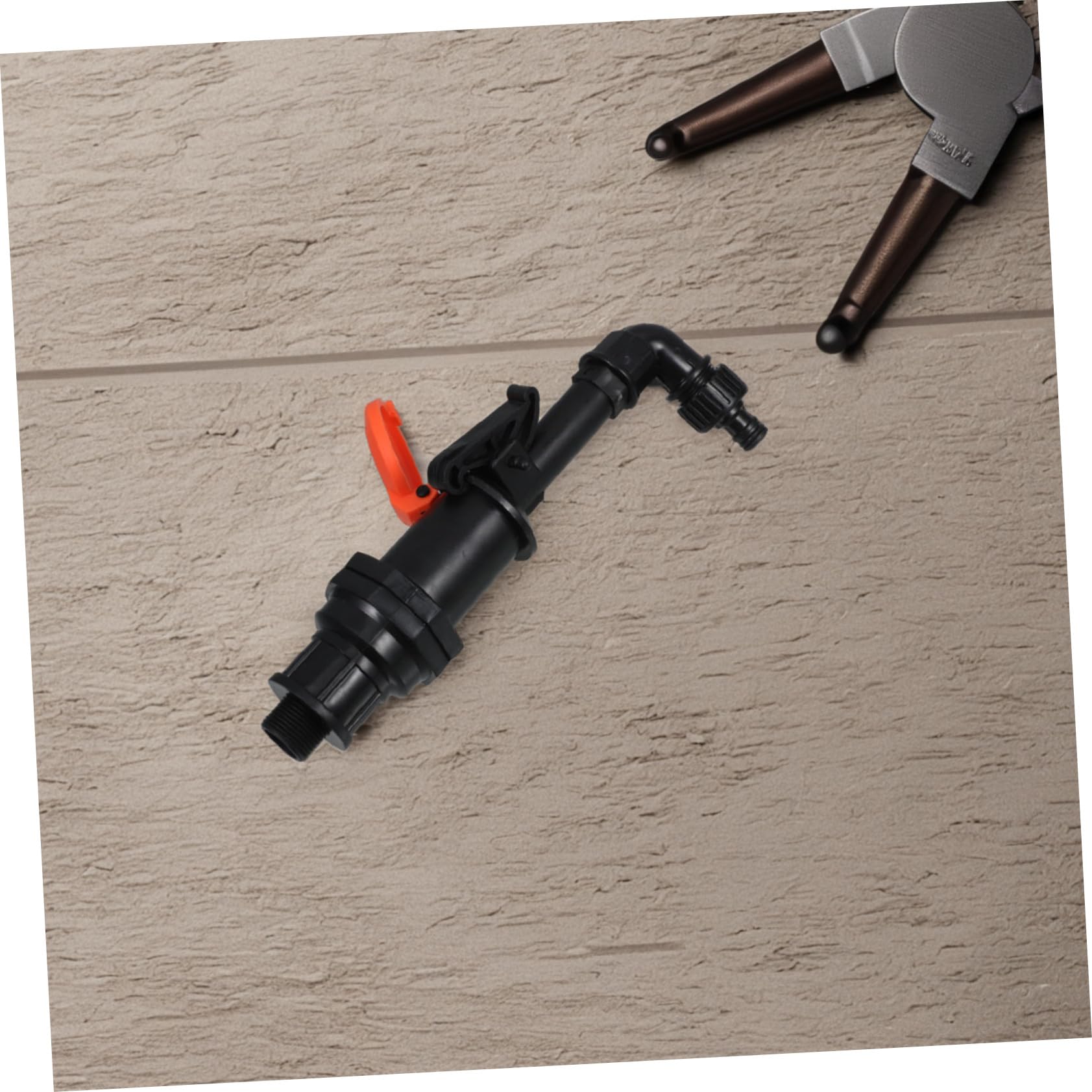 GALPADA 5 Piezas Llave Válvula Acoplamiento Rápido con Mecanismo Seguro y Tapa Protectora para Manguera de Jardín Set Plástico Duradero con Varilla Codo y Conector para Riego Fácil y