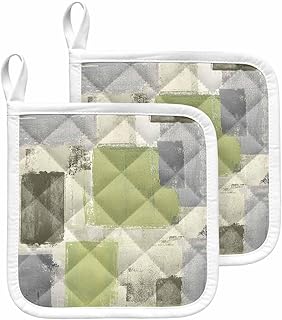 Pot Holders for Kitchen Abstract Color Block Paint Set of 2 Potholders H...