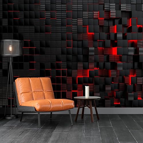 Miniatura 3 de FEWEGRWEFW Papel tapiz extraíble de diseño 3D moderno para dormitorio sala de estar cubos futuristas abstractos con forma de cubo 3D papel tapiz