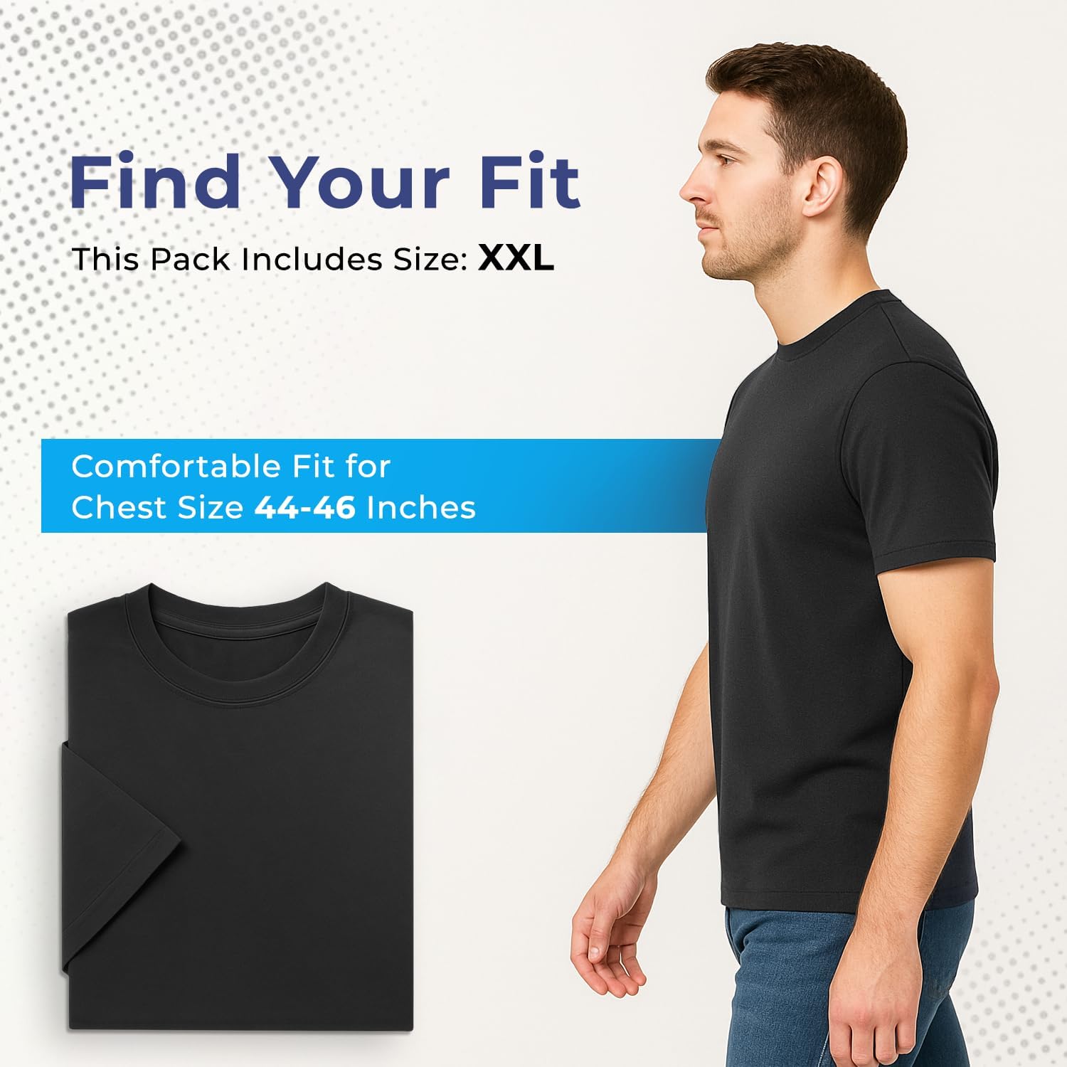 Tshirts Comfort Cotton Essential Mens T Shirts Crew Neck Regular Size Ultra Soft Classic Plain Tees - Image 5