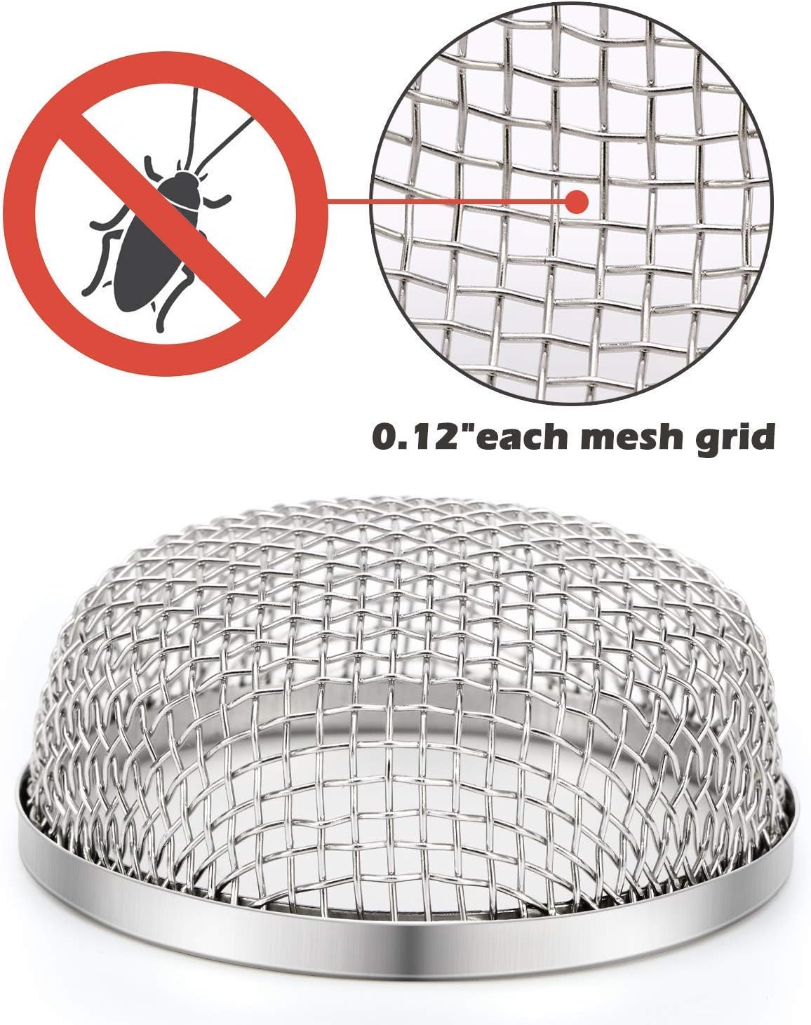 RV Flying Insect Screen for RV Water Heater Vent Cover Protects RV Furnaces from Insects Stainless Steel Mesh with Installation Tool 20" x 1.5" & 2.8''x1.3'' & 8.5" x 6" x 1.3" & 4.5'' x 4.5'' x 1.3'
