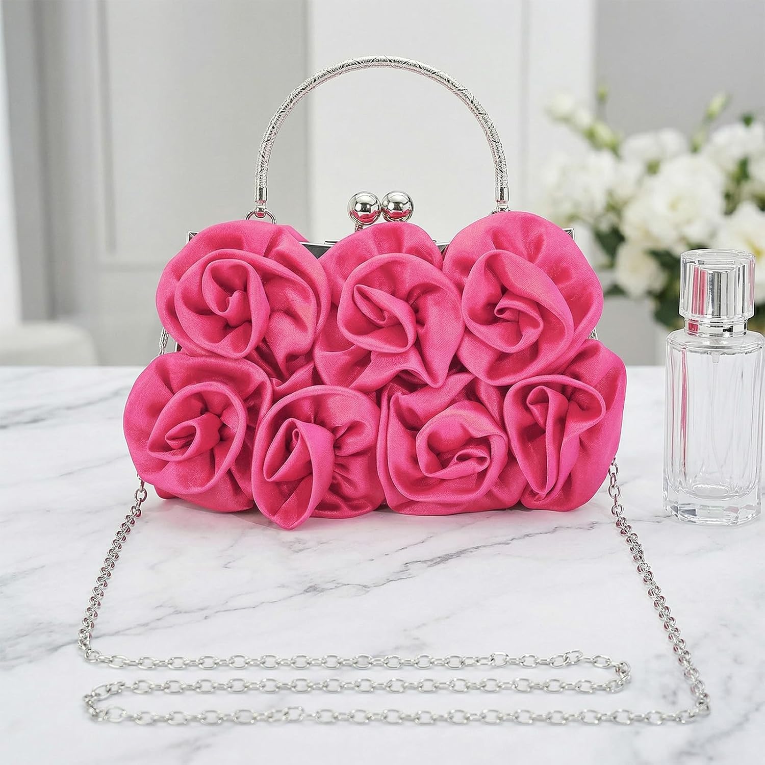 SH Clutch purses for Women Evening Clutch Satin Bag Wedding Cocktail Party Prom Purse Dressy Handbags