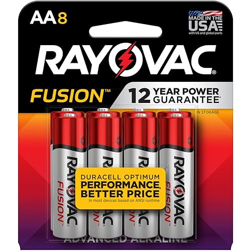 Rayovac AA Batteries, Fusion Premium Double A Battery Alkaline, 8 Count