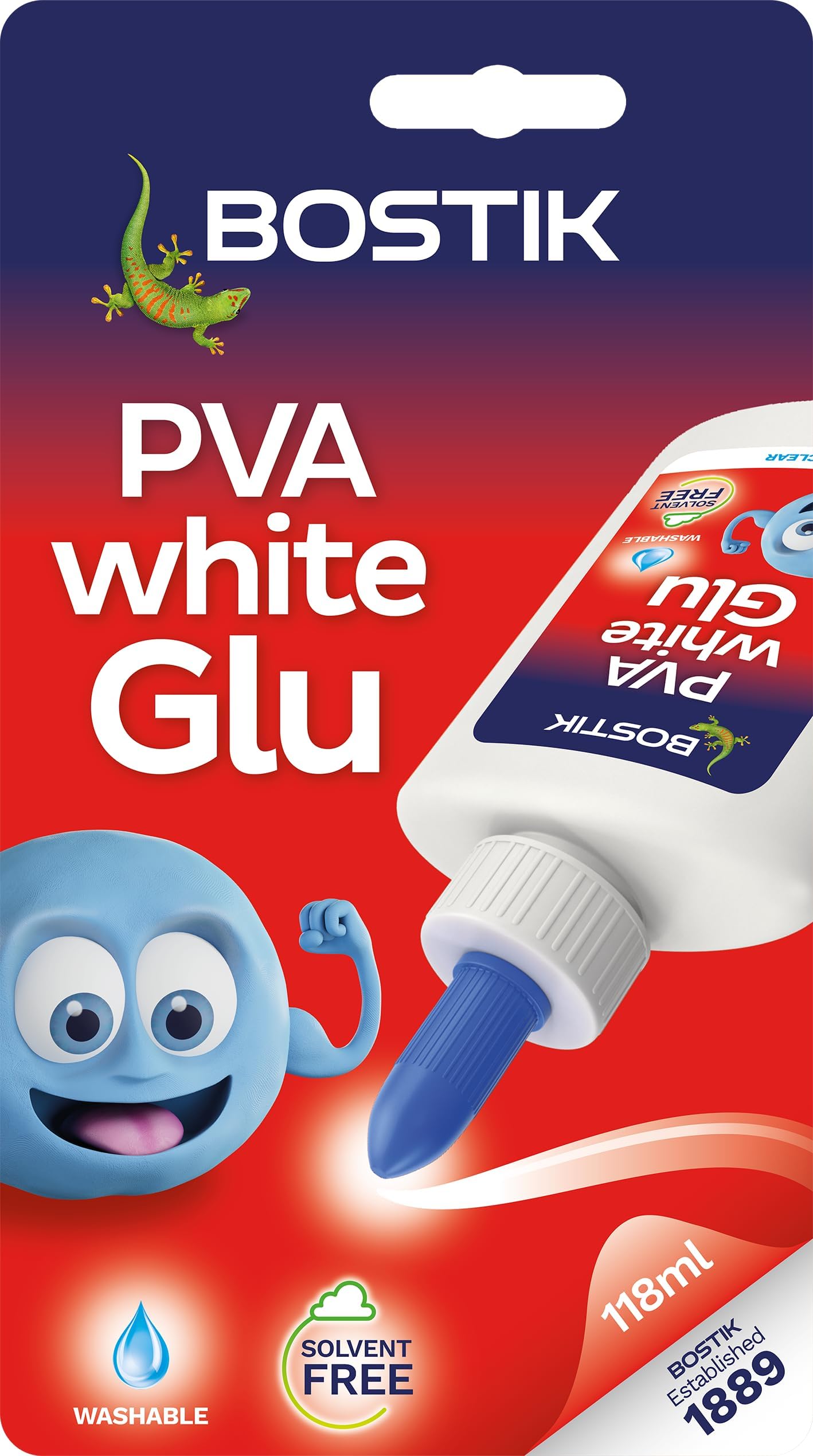Bostik PVA Glue 118ml - Multi-Purpose Solvent-Free Glue - Dries Clear