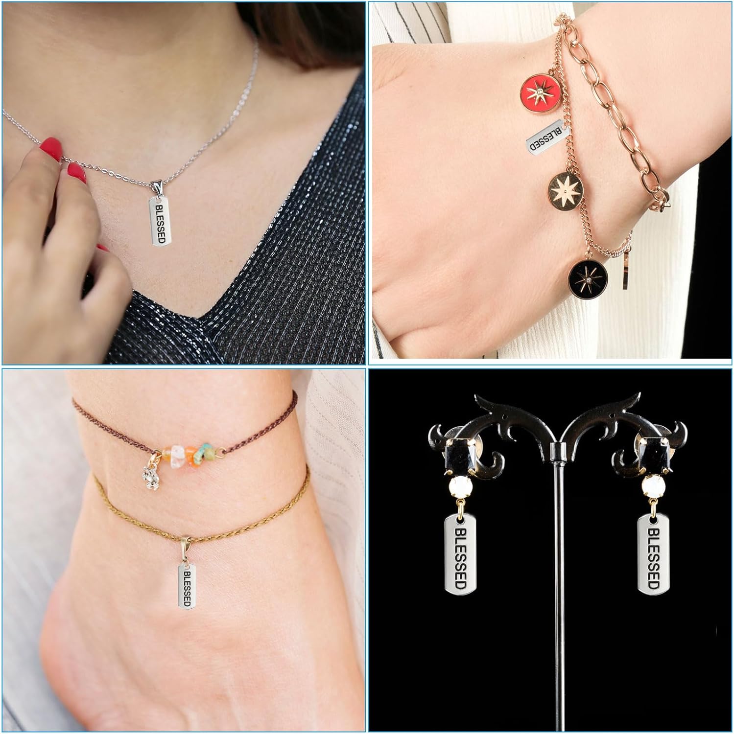 PATIKIL 30pcs Word Charm Mini Word Pendant Charm Bulk Engraved Metal Instrument Notes DIY for Jewelry Making Bracelets - Image 6