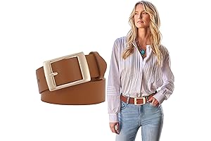 Fashion Women's Wide Square Buckle Belt for Jeans, Pants, and Dresses