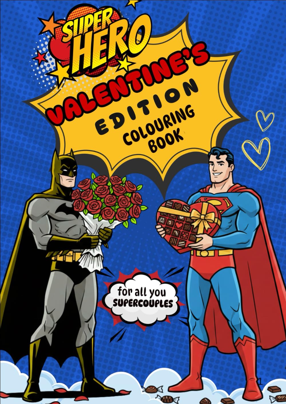 Superhero Valentine Edition Colouring Book: For All You Supercouples