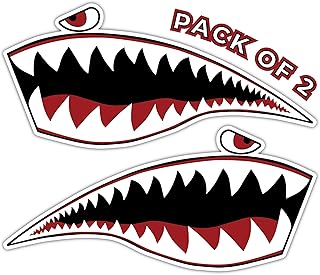 IMPERIAL VIBES – Warhawk Shark Sticker – Vinyl Sticker for Car, Truck, and Van – Indoor and Outdoor Use for Laptop – Waterproof Decal for Watercooler and Water Bottle – Removable Window Decal - Imp 89