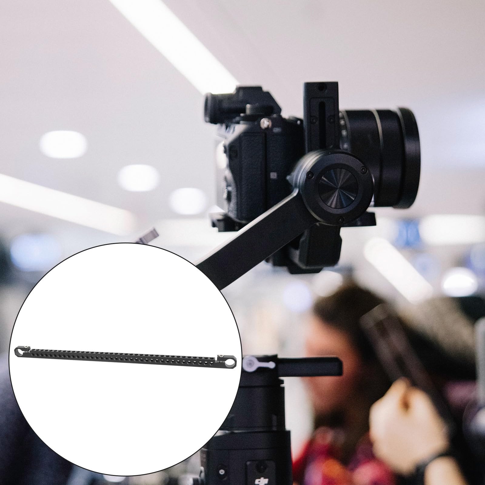 Asta in alluminio da 400 mm con adattatore per asta da 15 mm, morsetto per tubi per videocamere, videocamere, accessori per gabbia, formaggio