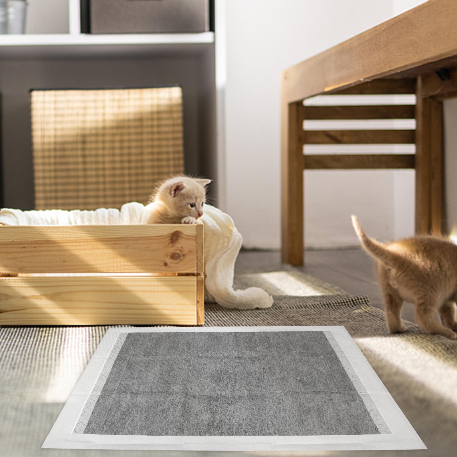 Happyyami 100piezas Alfombrillas Desechables para Entrenamiento De Absorbentes y Transpirables para y Gatos Interiores y Exteriores