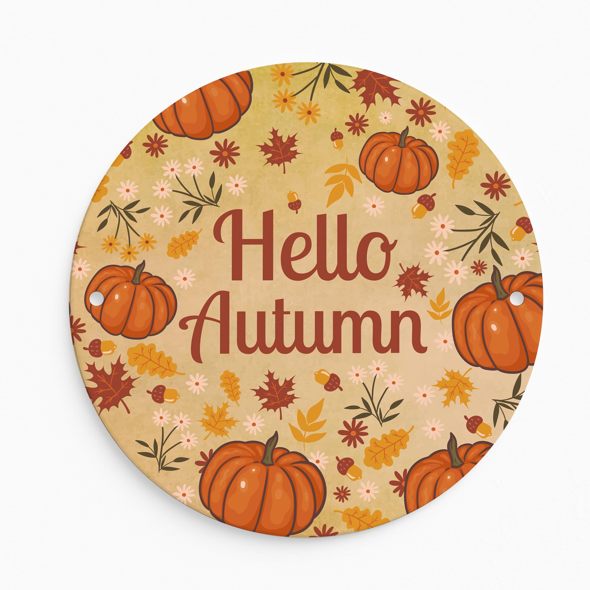Red Ocean Hello Autumn Sign Autumn Decor Hanging Acrylic Plaque Leaves Maple Accessories Decor For Thanksgiving and