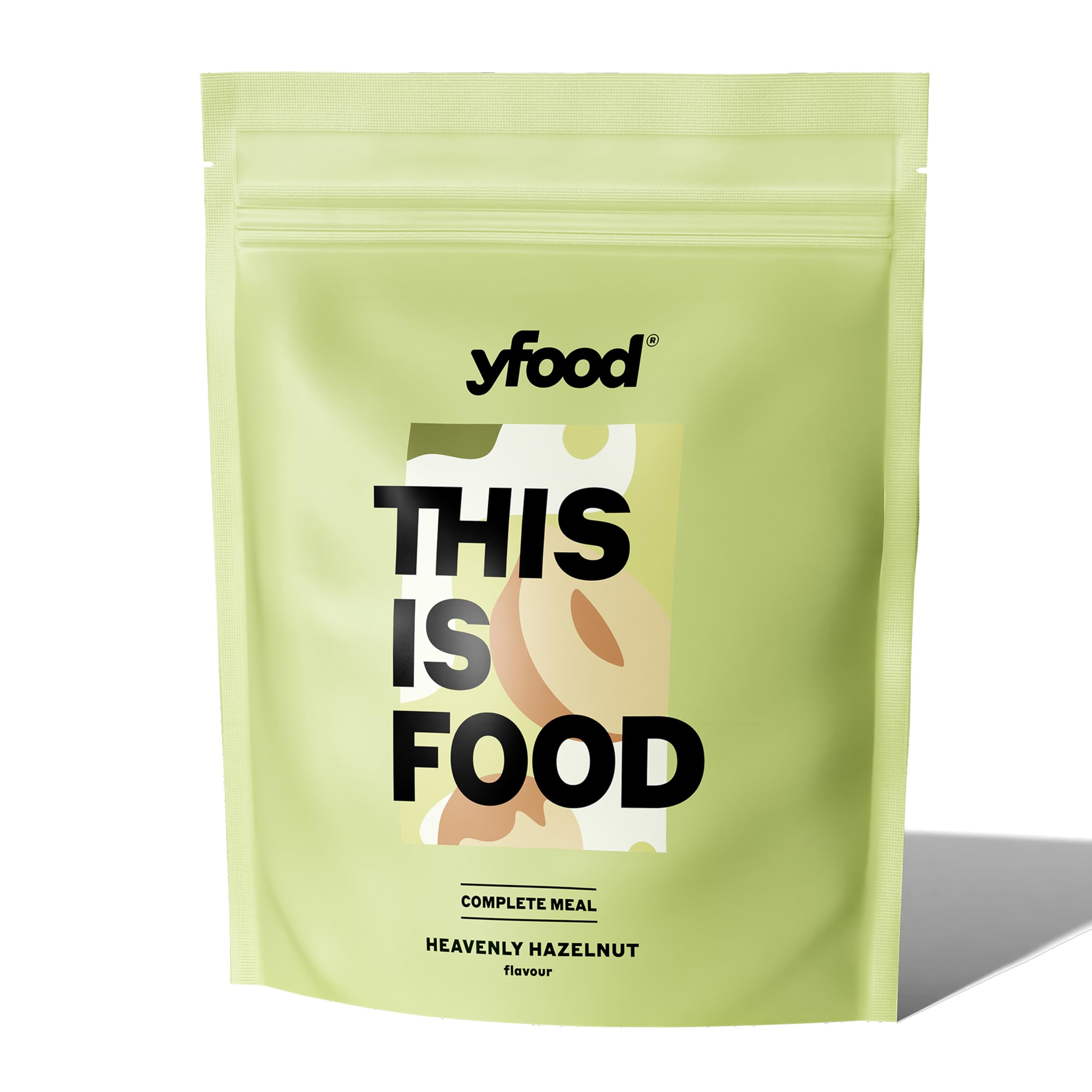 yfood Trinkmahlzeit Heavenly Hazelnut – 12 Mahlzeiten à 400 kcal in Pulverform – 25g Protein, Vitamine & Mineralstoffe - Geschmack: Haselnuss