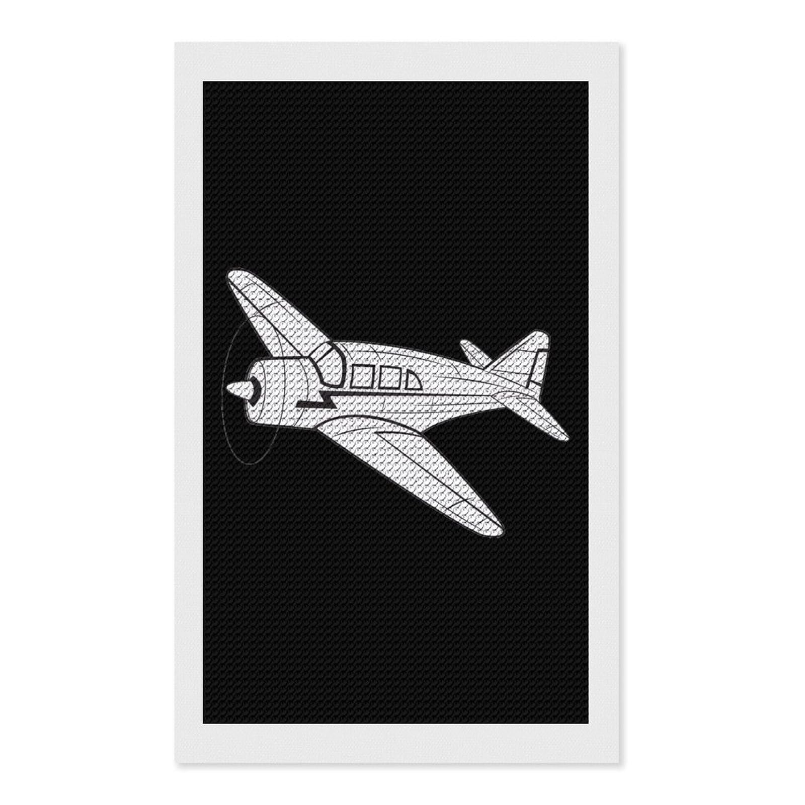 Nclqvjxzkhw Style Airplane Diamond Art Painting For Adult Round Diamonds Pictures Arts Crafts Home Wall Decor 12"X20"