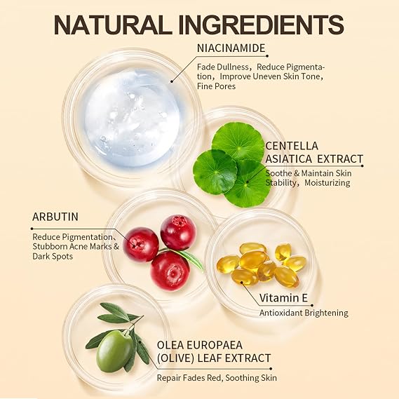 2Pcs Discoloration Correcting Serum, Brightening Serum with Niacinamide, Dark Spot Remover for Face, Hydrating Face Serum to Even Skin Tone, Alpha Arbutin & Centella, Shrink Pores, 30ml