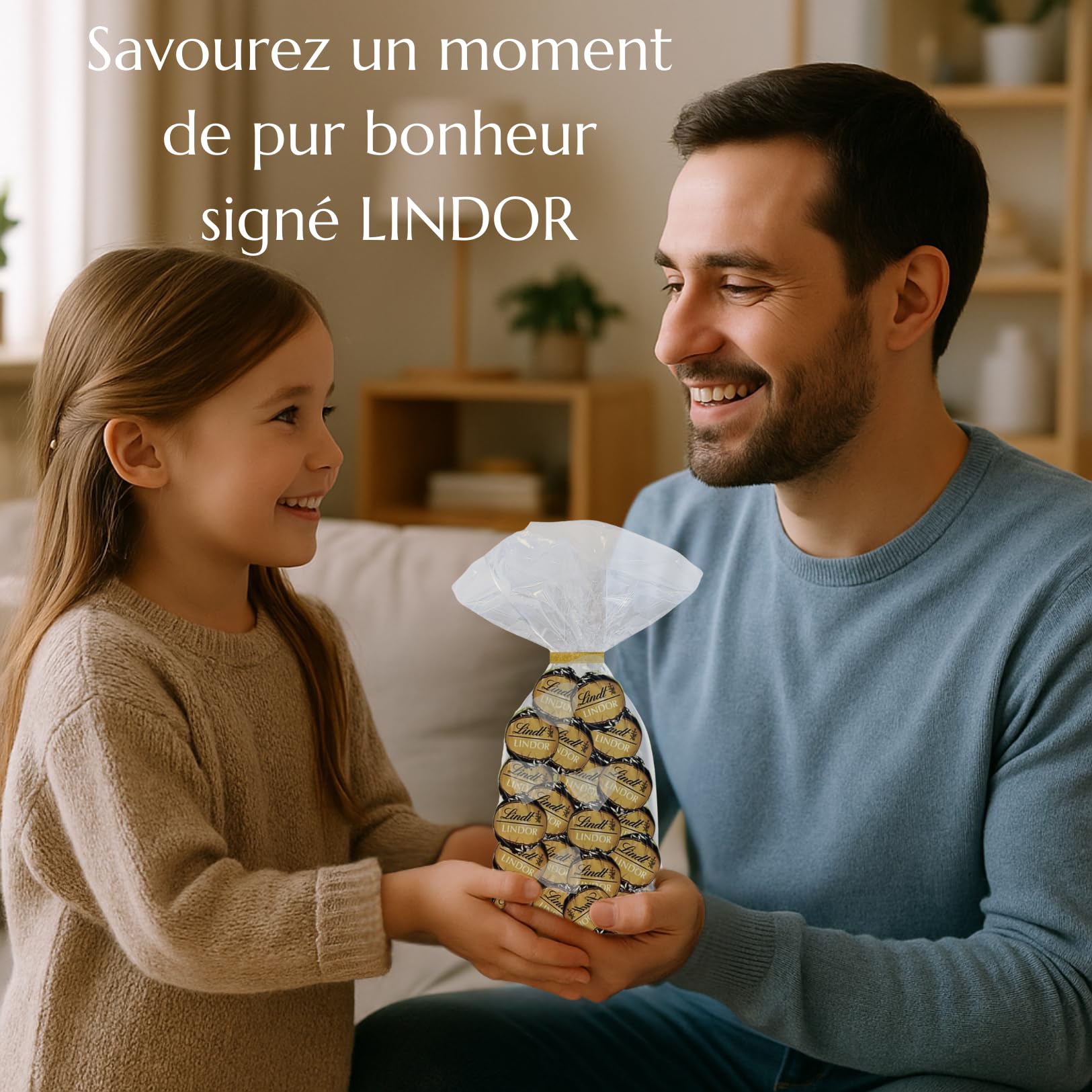LINDT - 100 bouchées LINDOR Chocolat Noir 70% - Boîte 1,25 kg