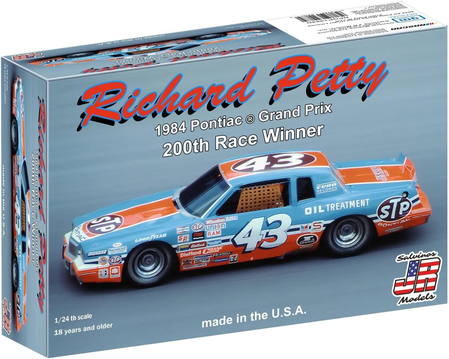 Salvinos JR Models models RPGP1984D 1/24 Scale 1984 Grand Prix 200th Race Winner Plastic Model Kit - Assembly Required