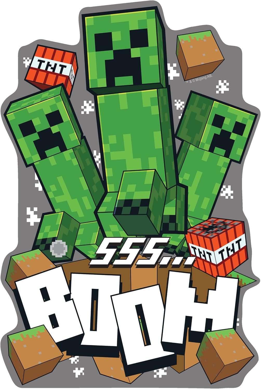 Open Road Brands Minecraft Boom Creepers Metal Sign for Game Room, Man Cave, or Teen