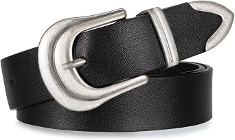 XZQTIVE XQTIVE Womens Western Belt Ladies Cowgirl Country Leather Belt Gold Buckle Rodeo Belt for Jeans Pants Dresses