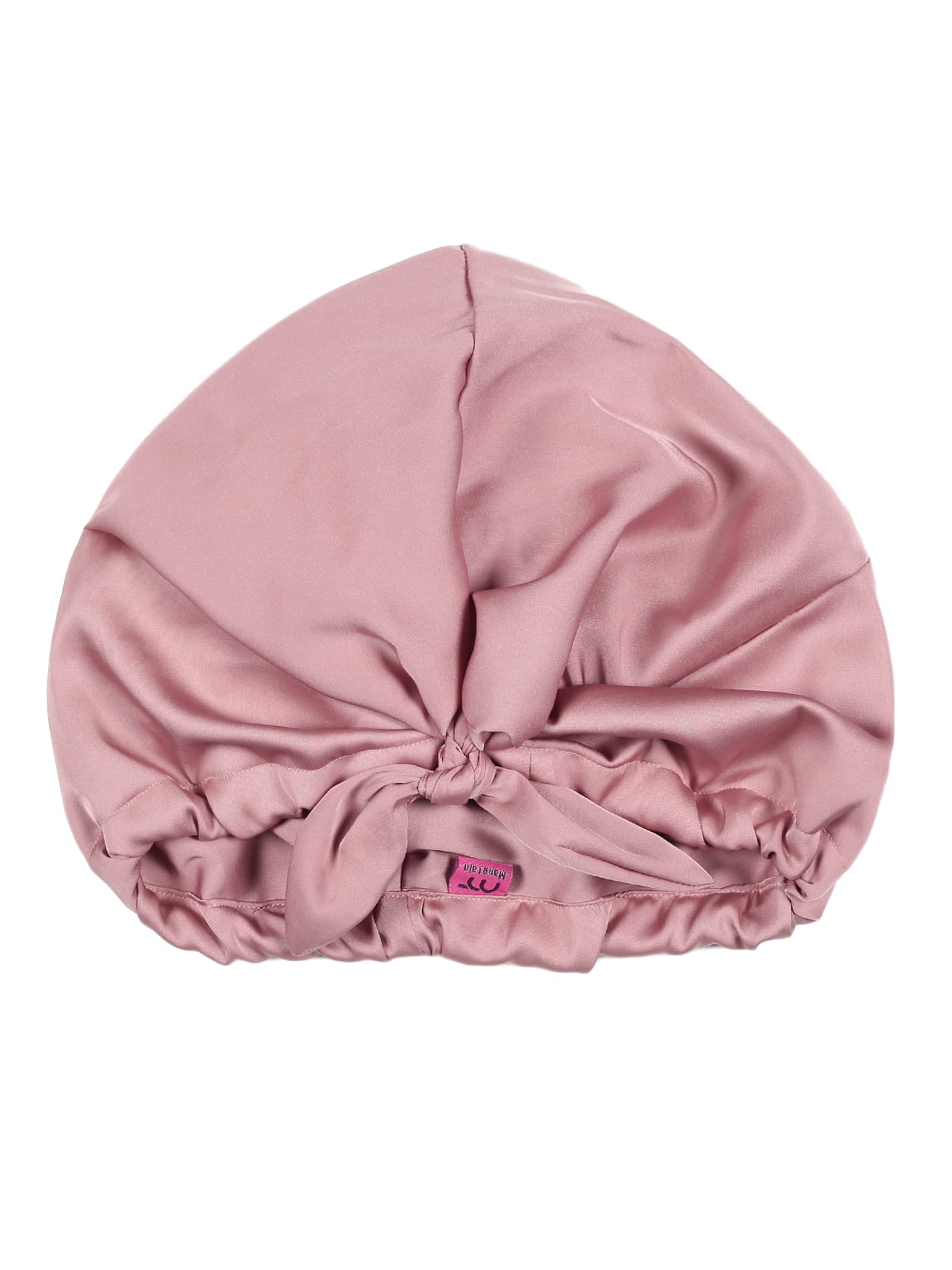 MANETAIN Satin Hair Knotty Cap for Curly Hair, Knotty Cap for Hairs, Hair Cap Premium Silky Satin Cap, Free Size Regular with Tying option- Rose Beige