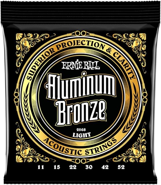 Ernie Ball Light Aluminum Bronze Acoustic Guitar Strings - 11-52 Gauge