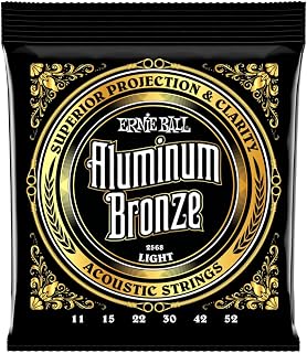 Encordoamento 011-052 Ernie Ball P02568, para Violão Aço, Aluminum Bronze Tensão Leve
