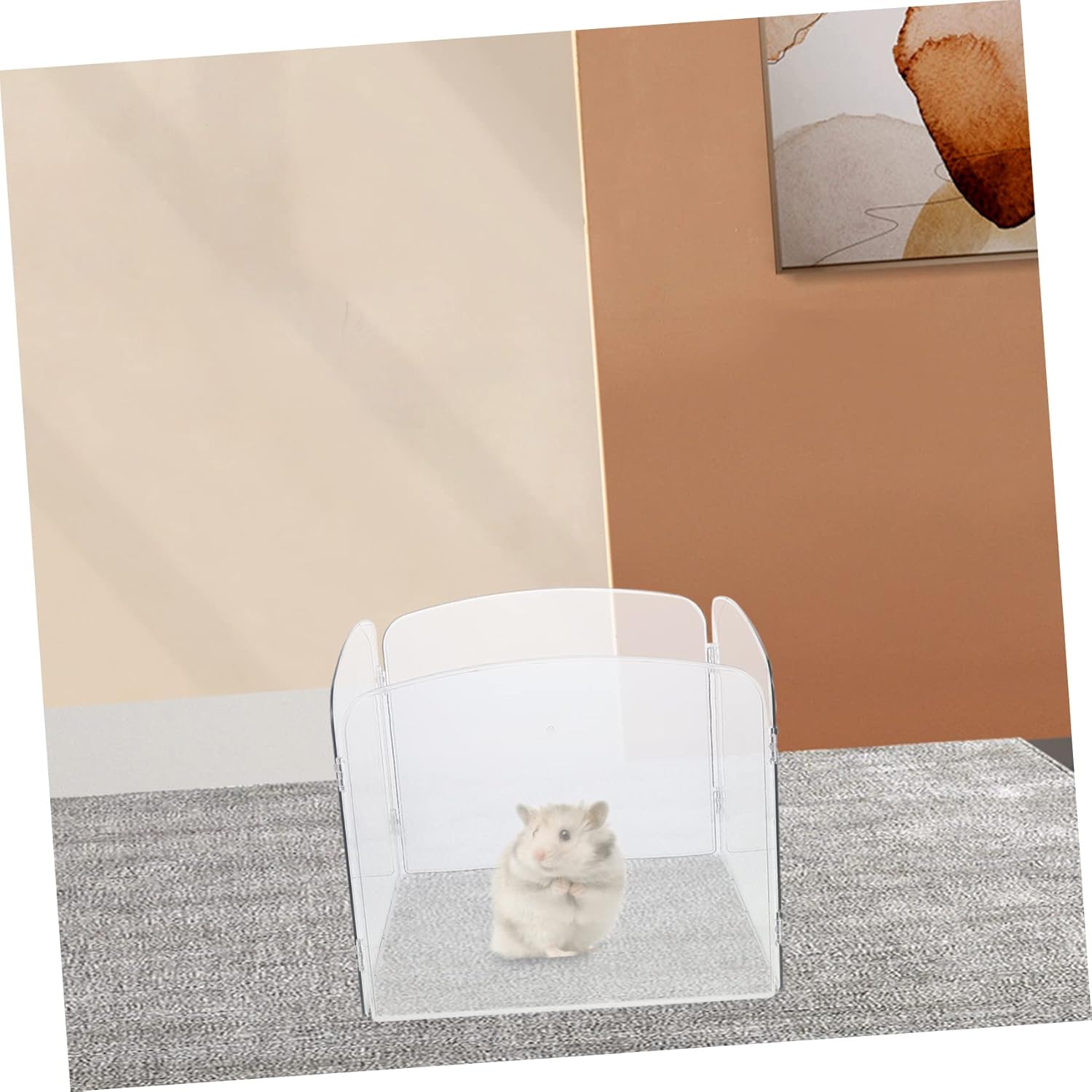 Foldable Hamster Exercise Fence for Animals Durable Indoor Pet Playpen for Chinchillas Rabbits and Guinea Pigs Lightweight and Portable Animal Enclosure