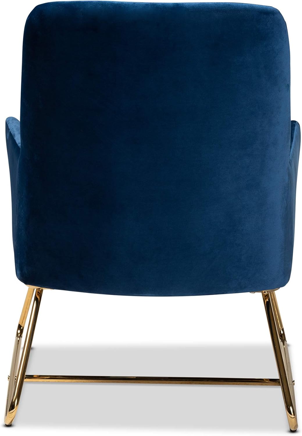 Baxton Studio Chairs, Navy Blue/Gold