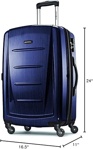 Vista 281 de Samsonite Winfield 2 Equipaje rígido con ruedas giratorias, Azul profundo, Juego de 3 piezas (20/24/28)