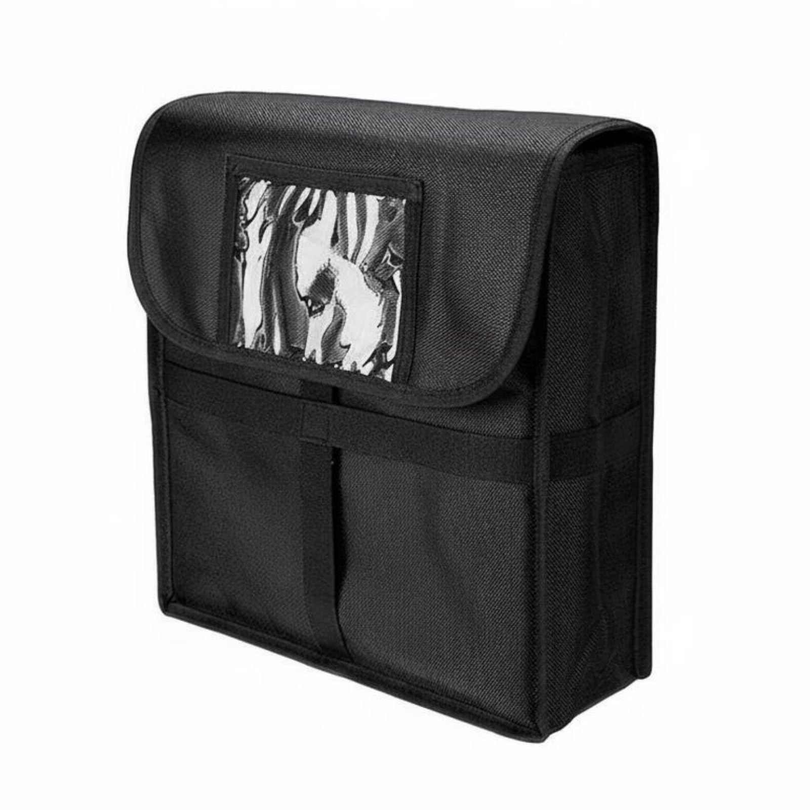 Sac Isotherme Repas Sac Livraison Sac Transport Sac Pique-Nique Tissu Oxford Dense et Structure Stable pour Un Usage Quotidien Adapté aux Étudiants, Noir