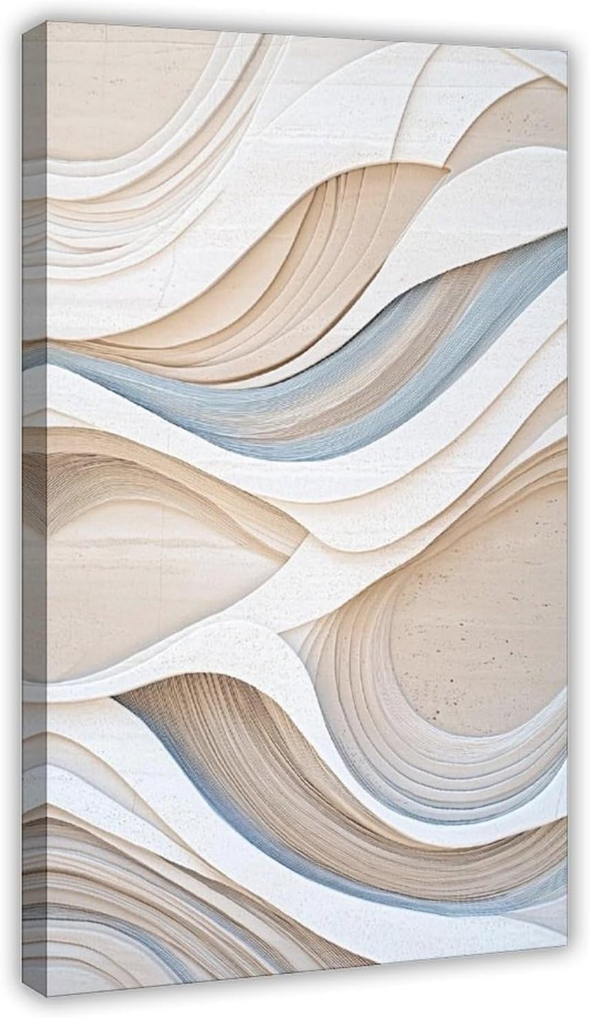 XAHOR Calming Minimalist Abstract Art Print – Soft Neutral Flow Lines Wall Decor Canvas Poster Wall Art Decor Print Picture Paintings for Living Room Bedroom Decoration 16x24inch(40x60cm)