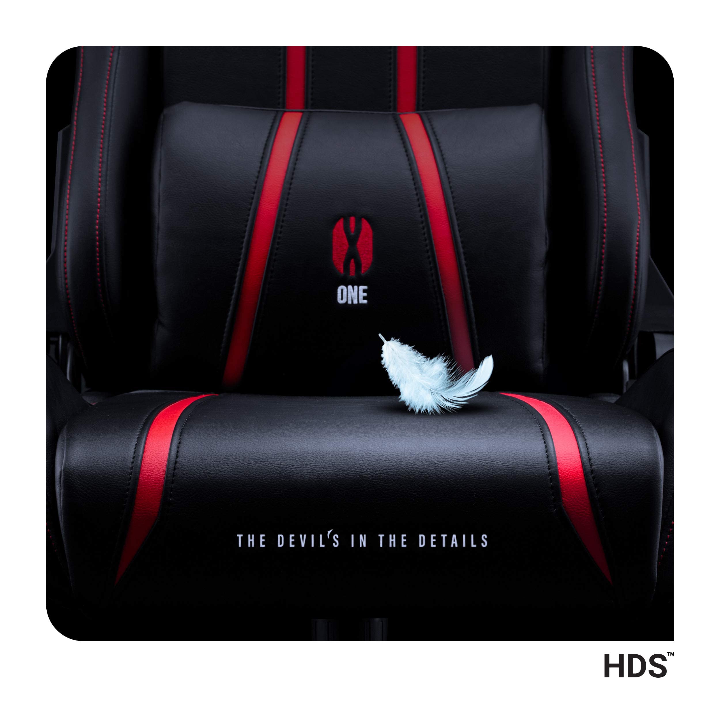 Diablo Sedia Gaming Ergonomica X-One 2.0 | Poltrona Gaming con Braccioli Regolabili, Supporto Lombare, Funzione di Inclinazione | Sedia Gamer 160 kg, Gaming Chair, Sedia da Ufficio | King (XL) | Rosso
