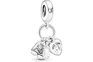 Pandora My Little Baby, White Enamel & Clear CZ Charm