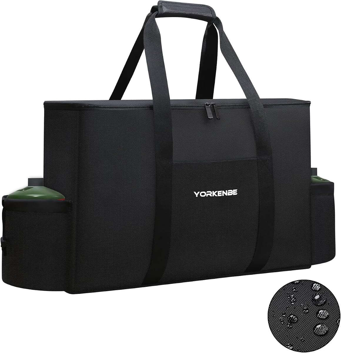 Camp Stove Carry Bag, Camping Stove Carrying Case for Coleman 2-Burner, 1680D Stove Storage bag, with Double Zipper, 2 Adjustful Side Pockets, Fits Grills/Stoves up to 23.6 x 14.5 x 5.5Inches