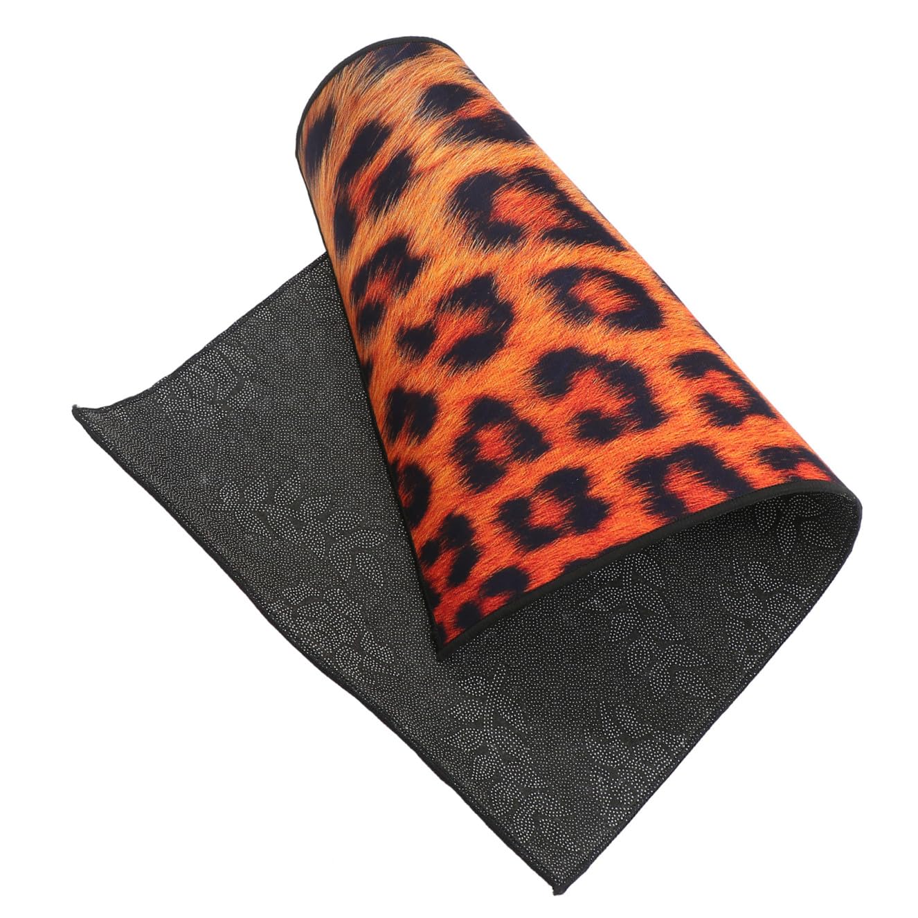 Alfombrilla de piel de animal para baño y hogar con suave diseño de leopardo amarillo