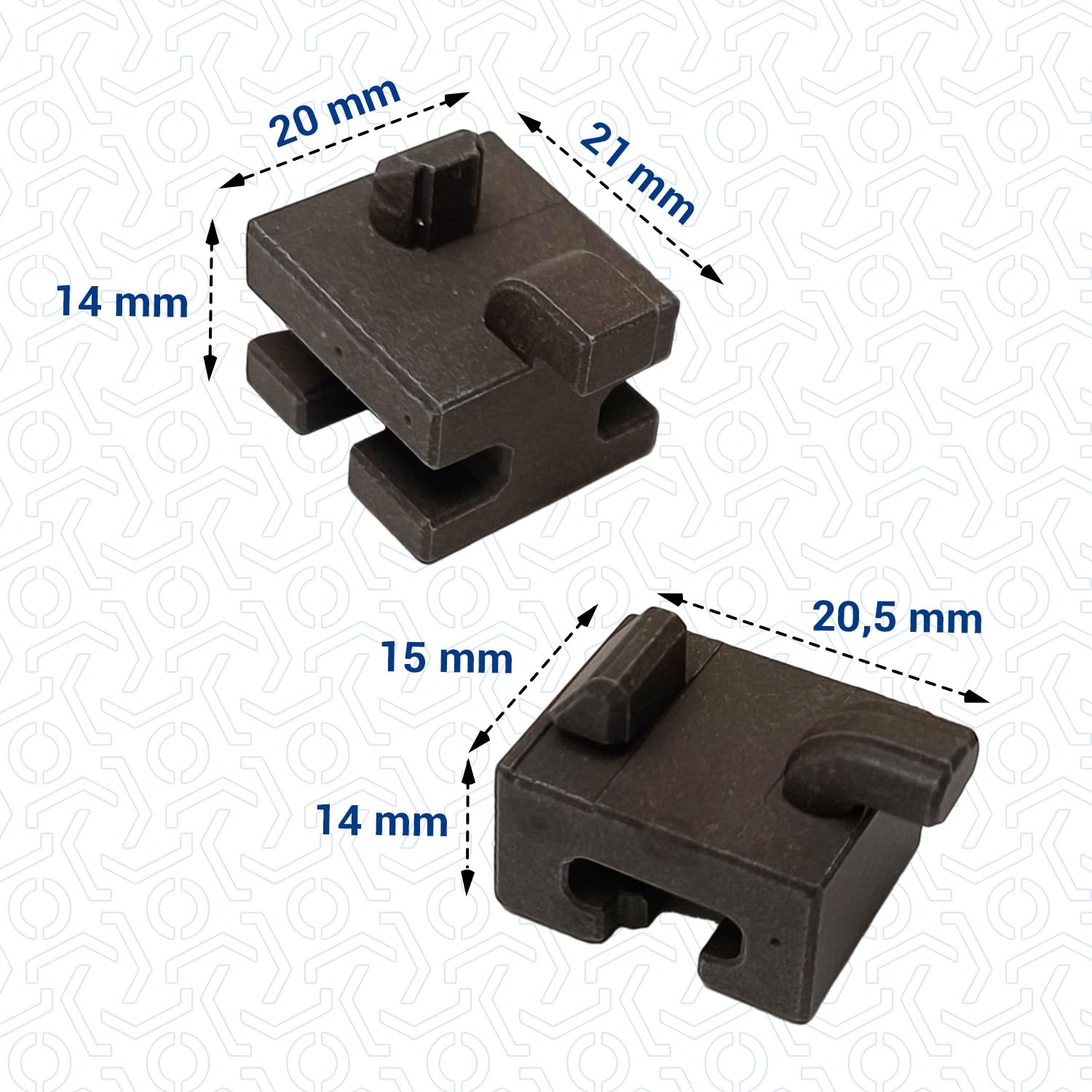VIOKS 8x Schienen Befestigung Backofen Ersatz für Bosch Siеmens 637802 | Buchsenset, Rechts Links Vorne Hinten, ersetzt 00637802 633641 00633641 633642 00633642, für Zubehörhaltegitter